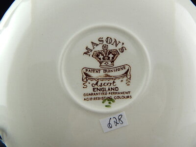 ANTICO PIATTO SOTTO TAZZA PORCELLANA CERAMICA INGLESE MASON'S DECORO ASCOT
