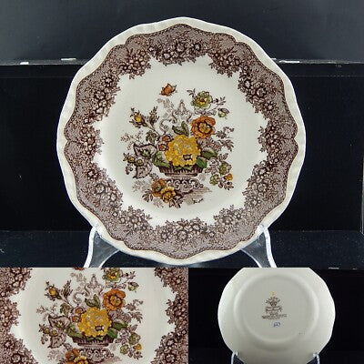 ANTICO PIATTO CM 20 PORCELLANA CERAMICA INGLESE MASON'S DECORO ASCOT