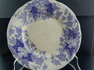 ANTICO PIATTO CERAMICA SARREGUEMINES U&C BRYONIA VIOLA FINE 1800 ART NOUVEAU 935