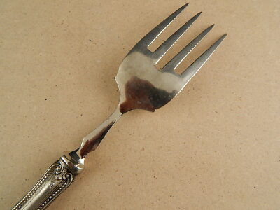 ANTICA LIBERTY FORCHETTA DA SERVIZIO MANICO IN LAMINA ARGENTO PUNZONE 800