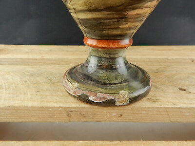 ANTICO PREZIOSO VASO CERAMICA MAIOLICA DIPINTO A MANO LA COLONNATA S.FIORENTINO