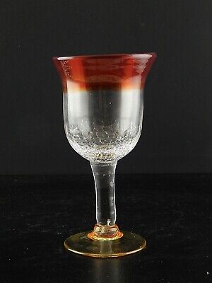 VINTAGE BICCHIERE CALICE VETRO SOFFIATO MURANO VENEZIA COLLEZIONE