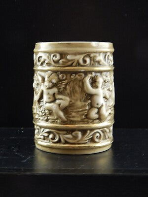 VINTAGE VASO BOCCALE PORCELLANA MAS REGIO CAPODIMONTE DIFETTO