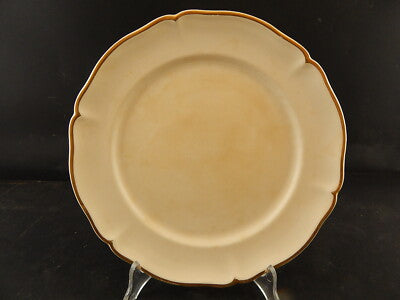 ANTICO SET 6 PIATTI PIANI PORCELLANA CREMA PROFILO ORO VILLEROY&BOCH METTLACH #