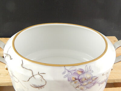 VINTAGE RARA HEINRICH GERMANY ZUPPIERA CENTROTAVOLA PORCELLANA DIPINTA A MANO