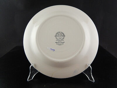 VINTAGE PIATTO FONDO CERAMICA NICE MONDOVI' BIANCO-BLU COLLEZIONE SHABBY CHIC