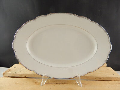 ANTICO VASSOIO PIATTO PORTATA PORCELLANA ARGENTO VOHENSTRAUSS BAVARIA SELTMANN