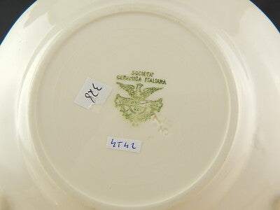 ANTICO PIATTO CERAMICA LAVENO PRIMO 900 VERBANUM STONE PROFILO ARANCIO