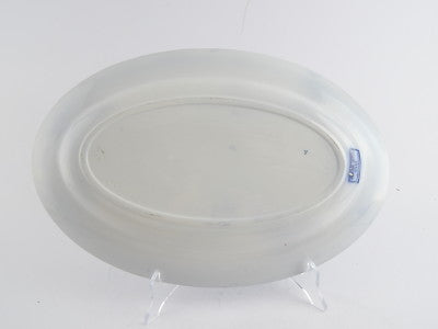 ANTICO VASSOIO OVALE CERAMICA PORCELLANA SARREGUEMINES U & C DECOR 8077 1850