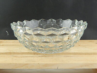 ANTICA PREZIOSA INTROVABILE ART DECO FRUTTIERA CENTROTAVOLA VETRO MOLATO ITALY