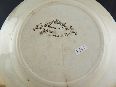 WEDGWOOD&CO CORINTHIA ANTICO RARO PIATTO FONDO CERAMICA FINE 1800 DIFETTO