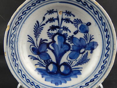 ANTICO PREZIOSO RARISSIMO PIATTO CERAMICA DELFT FINE XVII SECOLO MUSEALE