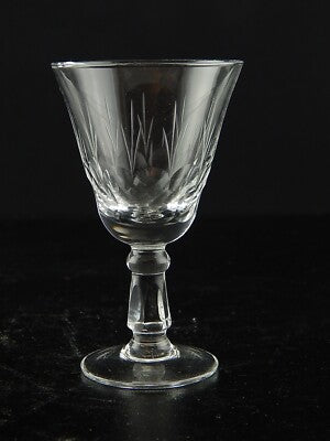 ANTICO ART DECO CRISTALLO INCISO COPPIA BICCHIERI CALICI VINO BIANCO PORTO