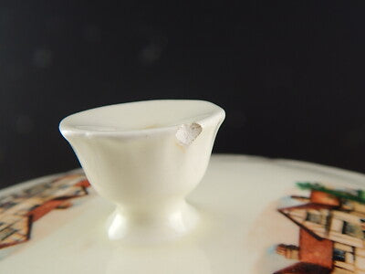 ANTICA RARA ZUPPIERA CERAMICA SEMI PORCELLANA INGLESE OLD BRIDGE EARTHENWARE