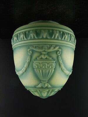 LAMPADARIO ANTICO AUTENTICO LIBERTY ART NOUVEAU VETRO DECORO NEO CLASSICO