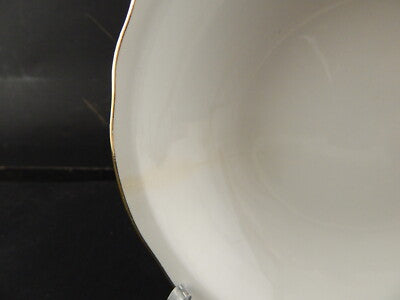 MODERNARIATO ANNI 60 CIOTOLA BIANCA PROFILO ORO CERAMICA LAVENO VERBANUM STONE #