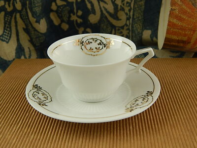 ANTICO PREZIOSO SET CAFFE’ PORCELLANA BIANCA ORO SCHUMANN 1920 BAVARIA LIBERTY