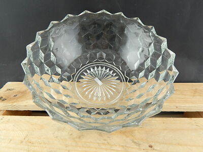 ANTICA PREZIOSA INTROVABILE ART DECO FRUTTIERA CENTROTAVOLA VETRO MOLATO ITALY