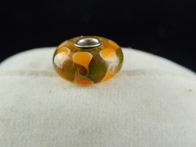 VINTAGE CIONDOLO CHARM TROLLBEADS VETRO DANISH COPENHAGEN DESIGN PRE 2000 #3