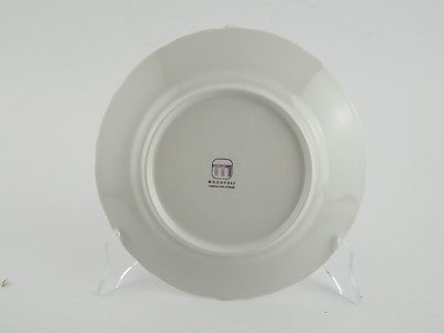 VINTAGE PIATTO PORCELLANA BIANCA PROFILO ORO MANIFATTURA ITALIANA MONOPOLI