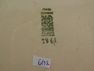 ANTICA PLACCA SOTTO PENTOLA CERAMICA WLOCLAWEK FAJANS POLONIA DIPINTA A MANO