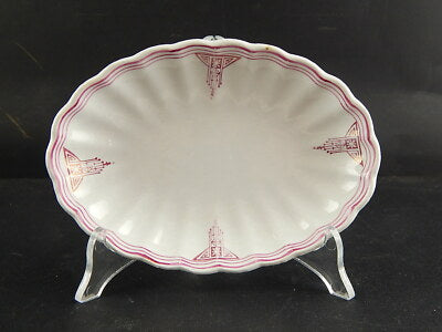 ANTICO PIATTO OVALE RAVIERA CERAMICA ART DECO ANDLOVIZ VERBANUM STONE LAVENO