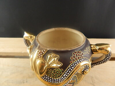 ANTIQUARIATO ORIENTALE 1920 CERAMICA GIAPPONE SATSUMA SHIMAZU CREST POTICHE