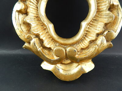 ANTICA PREZIOSA CORNICE LEGNO SCOLPITO DECORATA PASTIGLIA DORATA LUIGI XV 1700 #