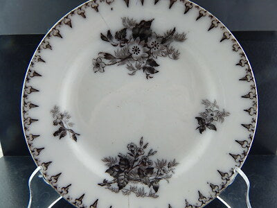 ANTICO PIATTO CERAMICA SARREGUEMINES U&C COLLEZIONE FLORE 1800 ART NOUVEAU #1328