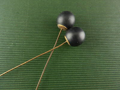 ACCESSORI ABBIGLIAMENTO ART DECO ANTICA COPPIA SPILLONI PER CAPPELLO #4913