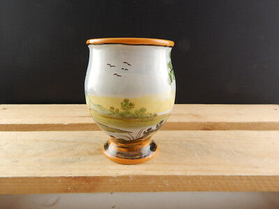 ANTICO PICCOLO VASO MAIOLICA CERAMICA DA BOTTEGA CASTELLI ABRUZZO