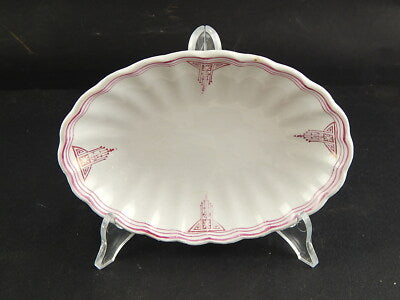 ANTICO PIATTO OVALE RAVIERA CERAMICA ART DECO ANDLOVIZ VERBANUM STONE LAVENO