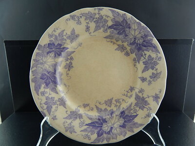 ANTICO PIATTO CERAMICA SARREGUEMINES U&C BRYONIA VIOLA FINE 1800 ART NOUVEAU 936