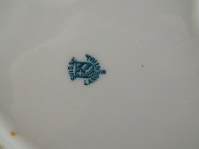 ANTICA RAVIERA O GRANDE VASSOIO PIATTO PORCELLANA ART NOUVEAU SUISSE LANGENTHAL