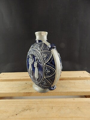 VINTAGE FIASCA VIANDANTE CERAMICA COLLEZIONE PUBBLICITARIO BASEL BIETER KIRSCH