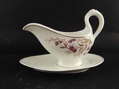 ANTICA HAVILAND LIMOGES SALSIERA PORCELLANA FINE 800 ART NOUVEAU DECORO FIORI