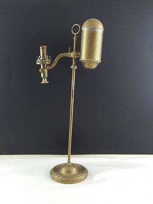 ANTICA RARA LAMPADA IN OTTONE DA TAVOLO LANTERNA LUME PETROLIO 800