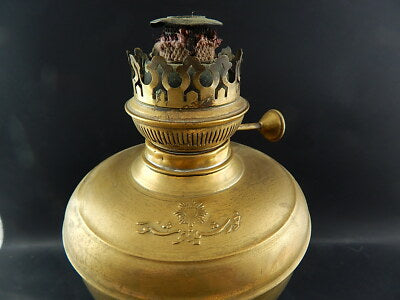 ANTICA RARA LAMPADA TAVOLO LUME PETROLIO LIBERTY AQUILAS F.LLI SANTINI FERRARA