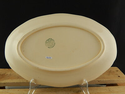 ANTICO VASSOIO PIATTO OVALE PORCELLANA PROFILO ORO VILLEROY&BOCH METTLACH