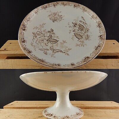 ANTICA RARITÀ PREZIOSA ALZATA CENTROTAVOLA MAIOLICA CERAMICA SAVONA METÀ 1800