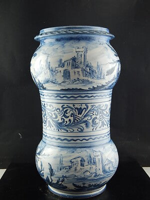 PORTA OMBRELLI BASTONI CERAMICA TORNIO DECORATO MANO ALBISOLA GIUSEPPE MAZZOTTI