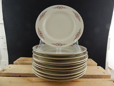 PREZIOSO VINTAGE SERVIZIO TAVOLA 10 PIATTI PIANI PORCELLANA SCHERZER BAVARIA