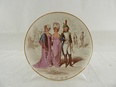 ANTICO PIATTO CERAMICA FINE '800 CREUIL ET MONTEREAU LA MODE DEPUIS CENT ANS