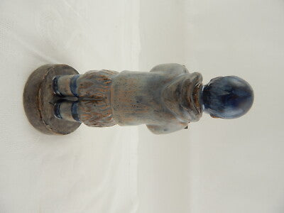 VINTAGE ANNI '60 ARNE INGDAM DENMARK ESKIMO BOY FIGURINE WITH KAJAK IN HIS HANDS