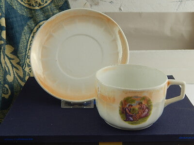 ANTICA TAZZA SCODELLA SET COLAZIONE A KAUFFMANN ELEFANTINO CERAMICA LOMBARDA ‘34