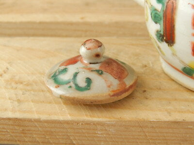 ANTICA PICCOLA TEIERA POLICROMA CINESE PORCELLANA ANTIQUE CHINESE TEA POT