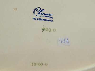 ANTICO VASSOIO RAVIERA DECORO CHINESE SOC CERAMICA RICHARD ANTIQUE PLATE ITALY