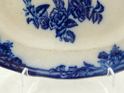 ANTICA RAVIERA VASSOIO CERAMICA RICHARD FINE 1800 AURORA FLOW BLUE DA RESTAURARE