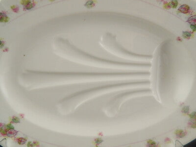 ANTICO VASSOIO PER ARROSTO PORCELLANA GINORI DOCCIA FORMA NAPOLI EPOCA LIBERTY