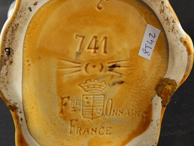 ANTICA BROCCA CARAFFA BARBOTINE CERAMICA D’ONNAING REFORME URGENTE COLLEZIONE